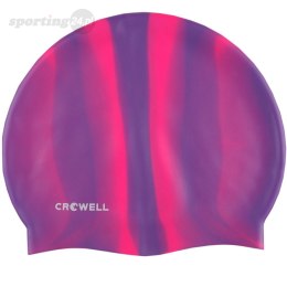 Czepek pływacki silikonowy Crowell Multi Flame fioletowo-różowy kol.05 Crowell