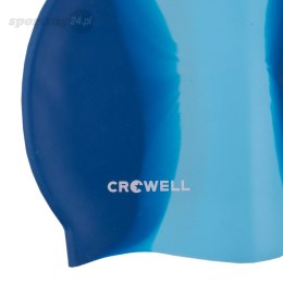 Czepek pływacki silikonowy Crowell Multi Flame granatowo-niebieski kol.04 Crowell