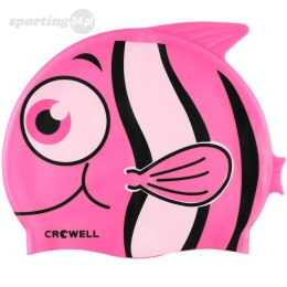 Czepek pływacki silikonowy dla dzieci Crowell Nemo Jr różowy Crowell