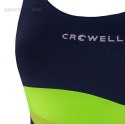 Kostium kąpielowy dla dziewczynki Crowell Swan kol.02 granatowo-limonkowo-zielony Crowell