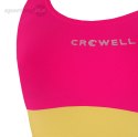 Kostium kąpielowy dla dziewczynki Crowell Swan kol.04 różowo-pomarańczowo-żółty Crowell