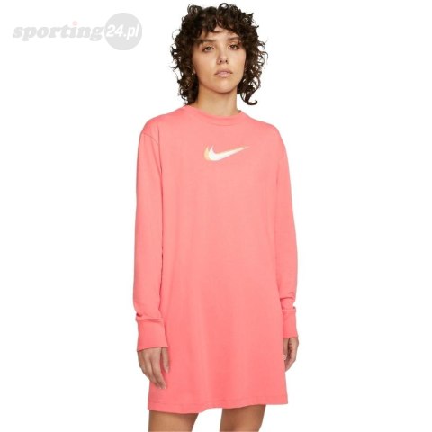 Sukienka damska Nike Nsw LS Dress Prnt różowa DO2580 603 Nike