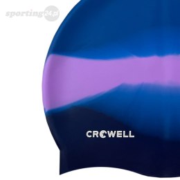 Czepek pływacki silikonowy Crowell Multi Flame niebiesko-fioletowy kol.21 Crowell
