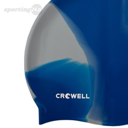 Czepek pływacki silikonowy Crowell Multi Flame niebiesko-szary kol.19 Crowell