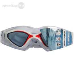 Okulary pływackie Crowell Sr GS20 Flo biało-czerwone Crowell