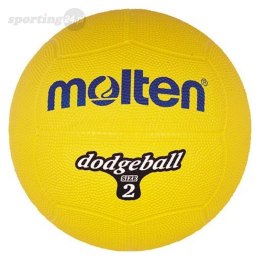 Piłka gumowa Molten Dodgeball DB2-Y r. 2 żółta Molten