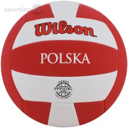 Piłka siatkowa Wilson Super Soft Play VB Polska offcial size biało-czerwona WTH90118XBPO Wilson