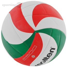 Piłka siatkowa Molten V5M2500 biało-czerwono-zielona Mosconi