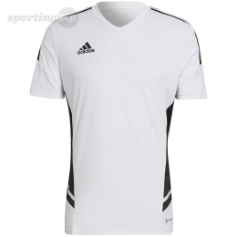 Koszulka męska adidas Condivo 22 Jersey V-neck biało-czarna HA6290 Adidas teamwear