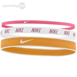 Opaski Nike Mixed Width Headbands 3 szt. pomarańczowa, biała, różowa N0002548624OS Nike