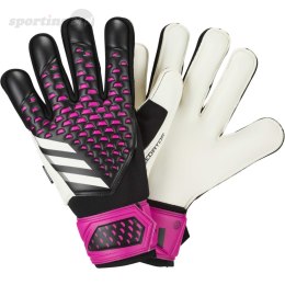 Rękawice bramkarskie adidas Predator Match Fingersave czarno-różowe HN3340 Adidas teamwear