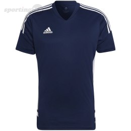 Koszulka męska adidas Condivo 22 Jersey V-neck granatowo-biała HA6291 Adidas teamwear