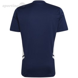 Koszulka męska adidas Condivo 22 Jersey V-neck granatowo-biała HA6291 Adidas teamwear