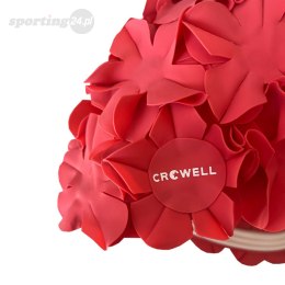 Czepek pływacki Crowell Kwiaty Flower czerwony kol.1 Crowell