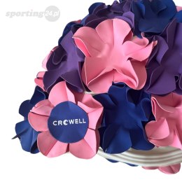 Czepek pływacki Crowell Kwiaty Flower różowo-fioletowo-granatowy kol.4 Crowell