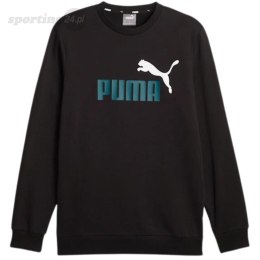 Bluza męska Puma ESS+ 2 Col Big Logo Crew FL czarna 586762 75 Puma