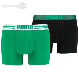 Bokserki męskie Puma Basic Boxer 2P zielone, czarne 906519 04 Puma