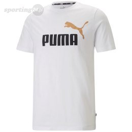 Koszulka męska Puma ESS+ 2 Col Logo Tee biała 586759 53 Puma