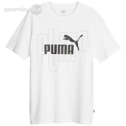 Koszulka męska Puma Graphics No. 1 Logo Tee biała 677183 02 Puma