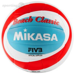 Piłka siatkowa plażowa Mikasa Beach Classic biało-czerwono-niebieska BV543C-VXB-RSB Mikasa