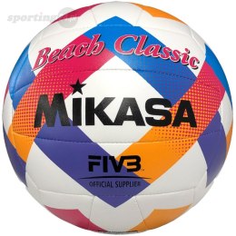 Piłka siatkowa plażowa Mikasa Beach Classic biało-niebiesko-różowa BV543C-VXA-O Mikasa