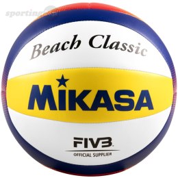 Piłka siatkowa plażowa Mikasa Beach Classic biało-żółto-niebieska BV552C-WYBR Mikasa