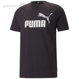 Koszulka męska Puma ESS+ 2 Col Logo Tee czarno-biała 586759 61 Puma
