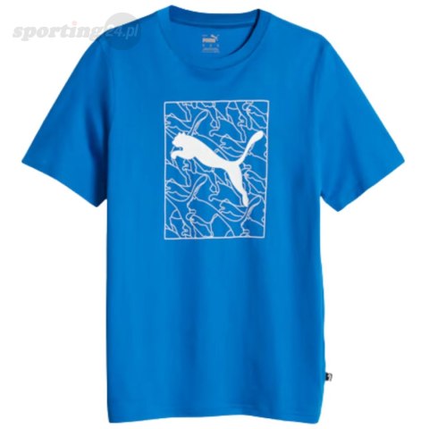 Koszulka męska Puma Graphics Cat Tee niebieska 677184 47 Puma