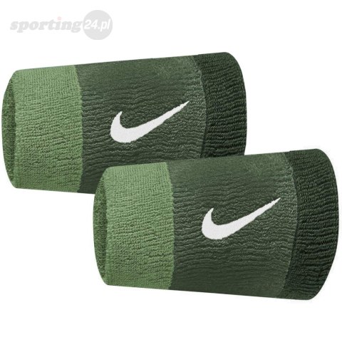 Frotki na nadgarstek Nike szerokie Swoosh 2 szt. zielone N0001586314OS Nike