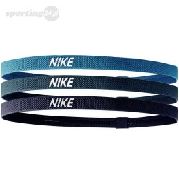 Opaska na głowę Nike Headbands 3 szt. turkusowa, niebieska, granatowa N1004529430OS Nike