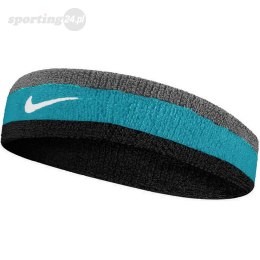 Opaska na głowę Nike Swoosh szaro-niebiesko-czarna N0001544017OS Nike