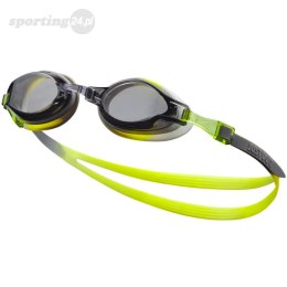 Okulary pływackie Nike Os Chrome Junior 8-14 lat biało-zielono-szare NESSD128-042 Nike