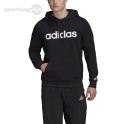 Bluza męska adidas Essentials French Terry Linear Logo Hoodie czarna GK9064 Adidas