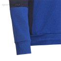 Bluza dla dzieci adidas Colourblock Hoodie biało-niebieska HG6826 Adidas