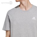 Koszulka męska adidas Essentials Single Jersey Embroidered Small Logo szara IC9288 Adidas