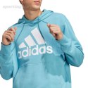 Bluza męska adidas Essentials French Terry Big Logo Hoodie błękitna IC9367 Adidas