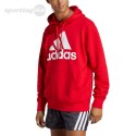 Bluza męska adidas Essentials French Terry Big Logo Hoodie czerwona IC9365 Adidas