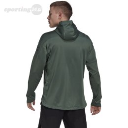 Bluza męska adidas Workout Warm Full Zip Hoodie zielona HL8778 Adidas