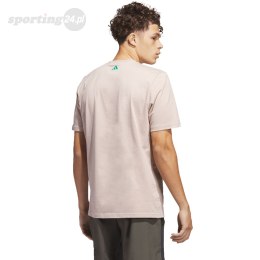 Koszulka męska adidas Chain Net Basketball Graphic Tee beżowa IC1863 Adidas
