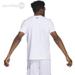 Koszulka męska adidas Chain Net Basketball Graphic Tee biała IC1861 Adidas