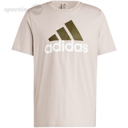 Koszulka męska adidas Essentials Single Jersey Big Logo Tee kremowa IC9356 Adidas