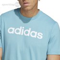 Koszulka męska adidas Essentials Single Jersey Linear Embroidered Logo Tee błękitna IC9287 Adidas