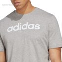 Koszulka męska adidas Essentials Single Jersey Linear Embroidered Logo Tee szara IC9277 Adidas