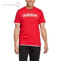 Koszulka męska adidas Essentials Single Jersey Linear Embroidered Logo czerwona IC9278 Adidas