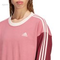 Bluza damska adidas Essentials 3-Stripes Crop różowa IC9875 Adidas