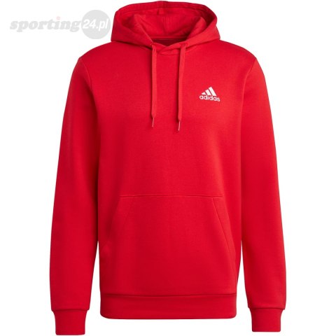 Bluza męska adidas Essentials Fleece Hoodie czerwona H47018 Adidas