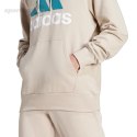 Bluza męska adidas Essentials French Terry Big Logo Hoodie beżowa IJ8584 Adidas