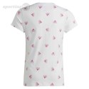 Koszulka dla dzieci adidas Brand Love Print Cotton Tee biała IB8918 Adidas