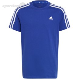Koszulka dla dzieci adidas Essentials 3-Stripes Cotton Tee niebieska IC0604 Adidas