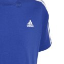 Koszulka dla dzieci adidas Essentials 3-Stripes Cotton Tee niebieska IC0604 Adidas